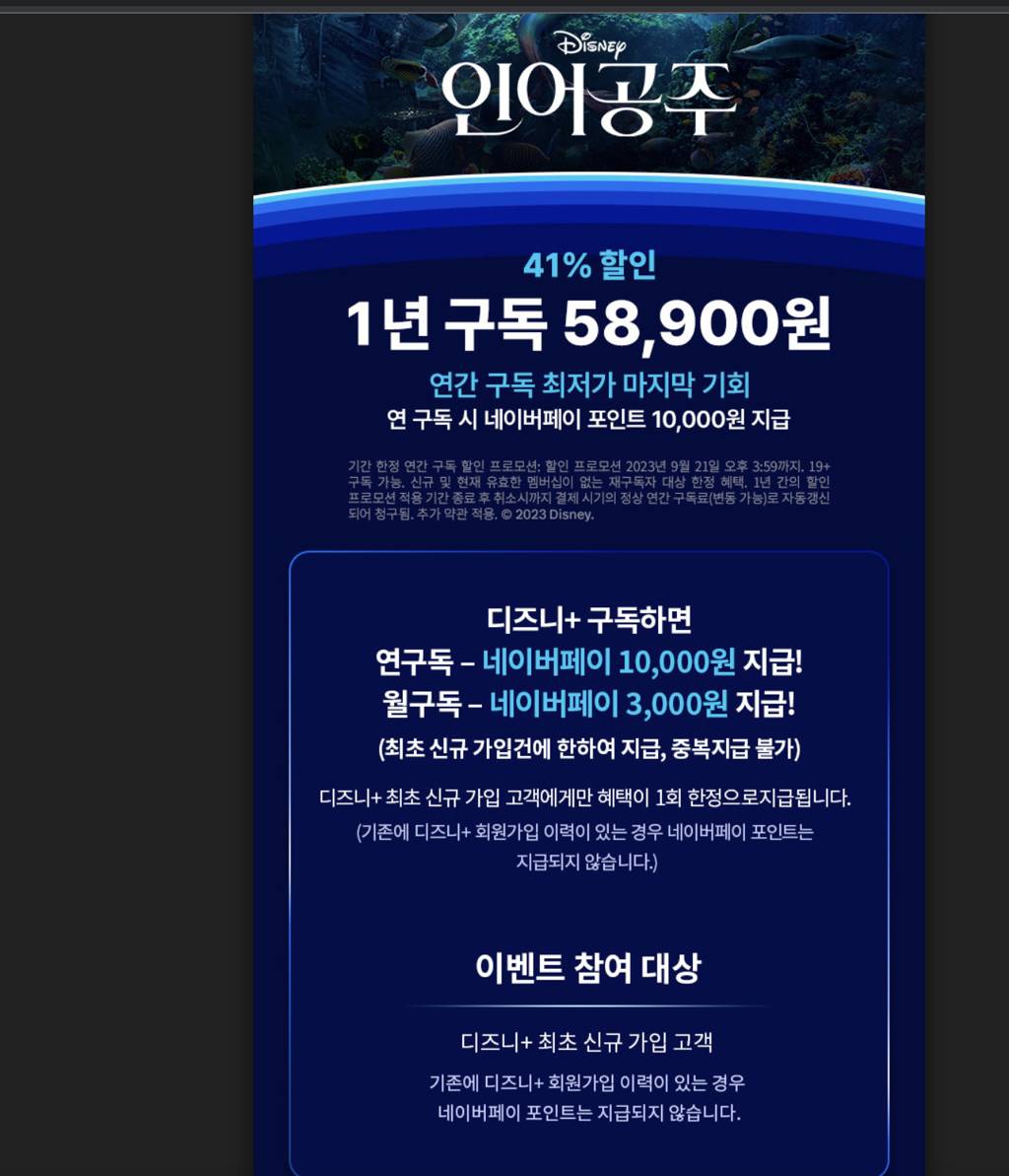 디즈니플러스 연간 구독권 58,900원(11/1부터 139,000원으로 인상) | 인스티즈