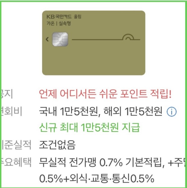 국민카드 발급 종료 카드들!! (~9/18) | 인스티즈