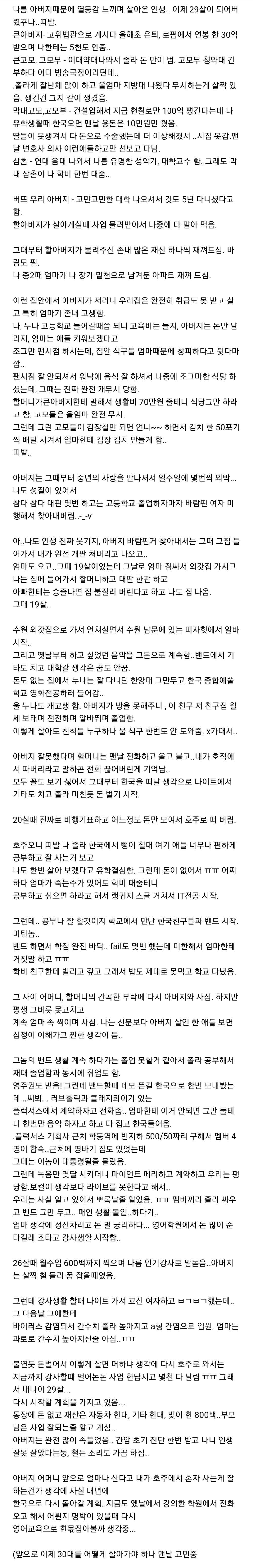 다른 사람들의 20대 인생이야기 모음. 여시 인생은 어때? (부제 가장 보통의 존재) | 인스티즈