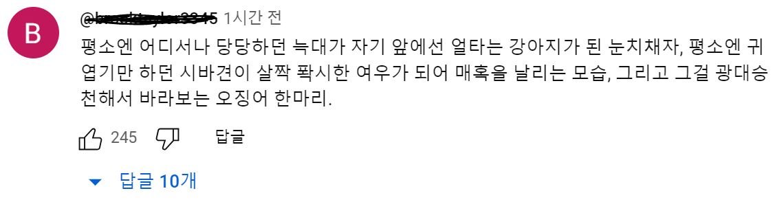 사나&덱스 유튜브에 달린 댓글 하나...........JPG | 인스티즈