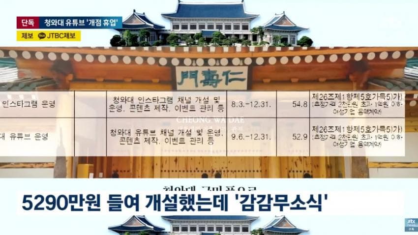 세금 들여 개설한 청와대 유튜브…'구독자 7명' | 인스티즈