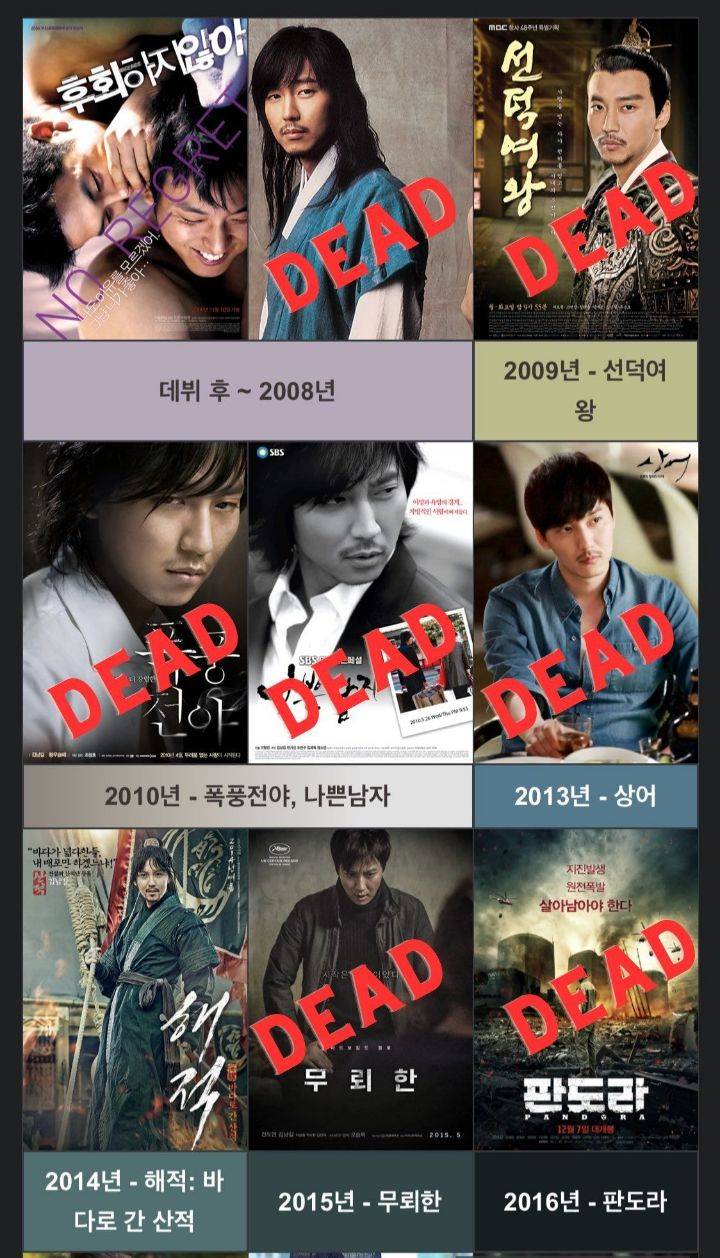 주연으로서 사망엔딩이 가장 많은 배우 甲 (피주의, 약스압).gif | 인스티즈