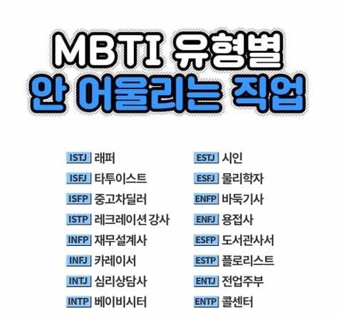 각 mbti에서 이 직업을 가지면 월급 700만원 | 인스티즈