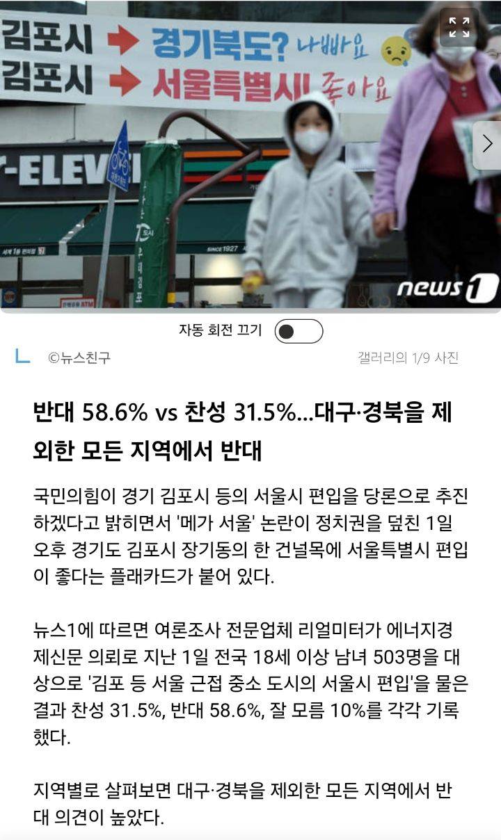 반대 58.6% vs 찬성 31.5%...대구·경북 제외 모든 지역에서 반대 | 인스티즈