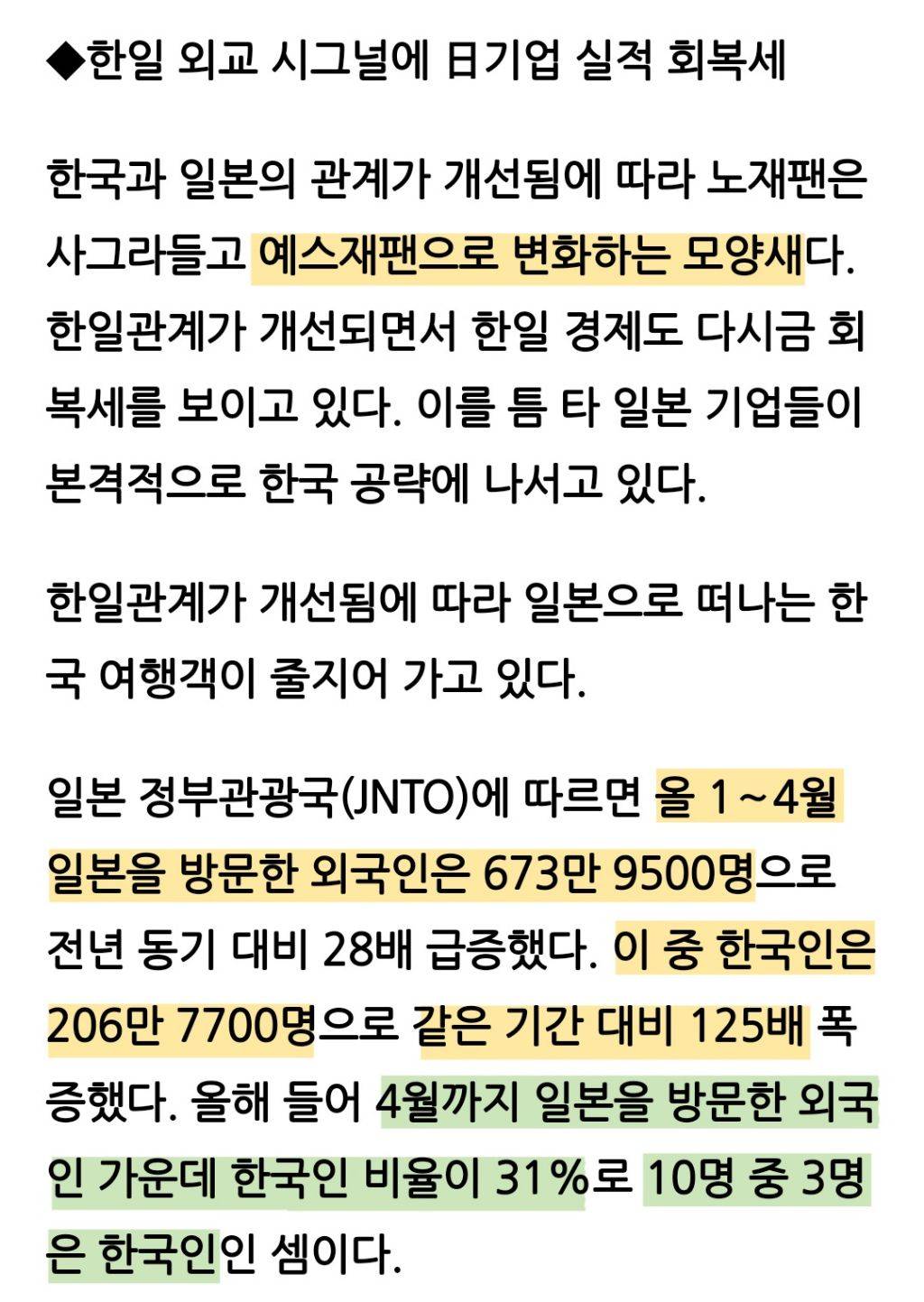 [경제인사이드] '노재팬' 가고 '예스재팬' 왔다… 日기업들, 韓시장 진출 확대 | 인스티즈