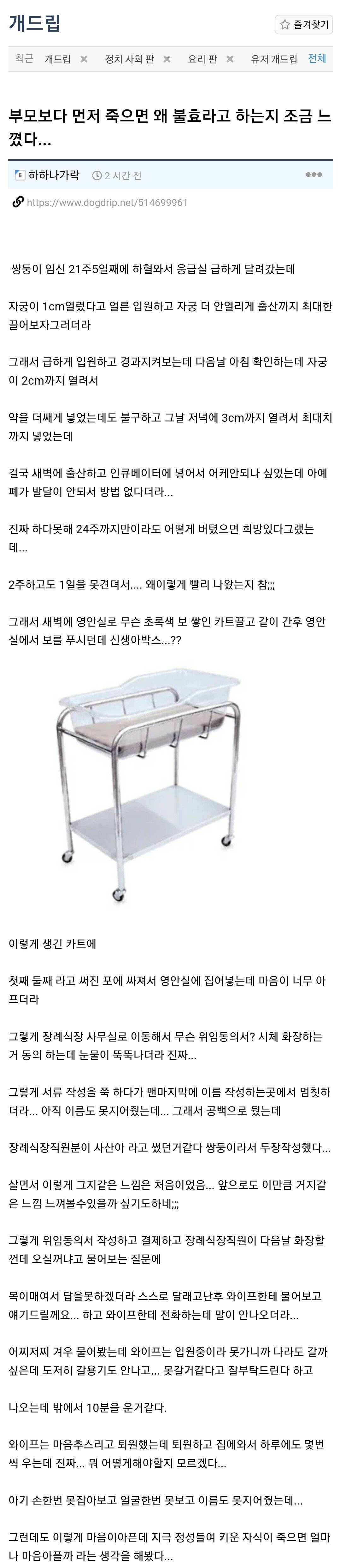 부모보다 먼저 죽으면 왜 불효인지 느꼈다.jpg | 인스티즈