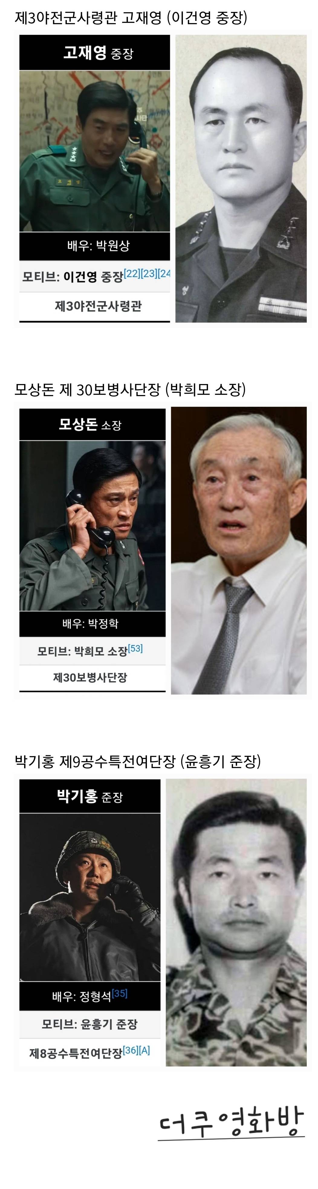 영화 서울의 봄 실제모델과 싱크로율 | 인스티즈