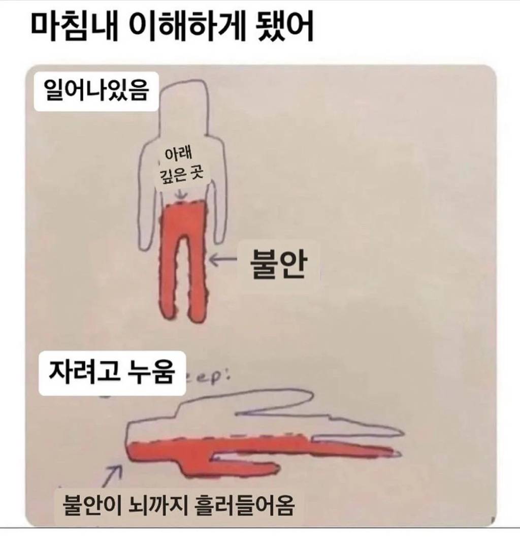 자려고 누웠을 때 불안함이 밀려오는 이유 | 인스티즈