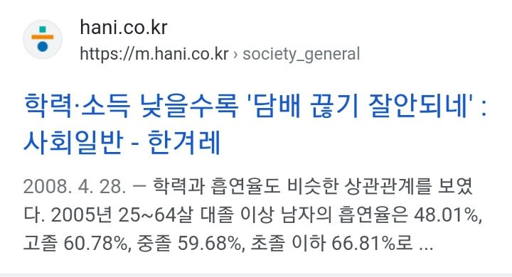 뭔가 학력이 낮을 수록 담배를 피나?? 하고 찾아봤더니 | 인스티즈