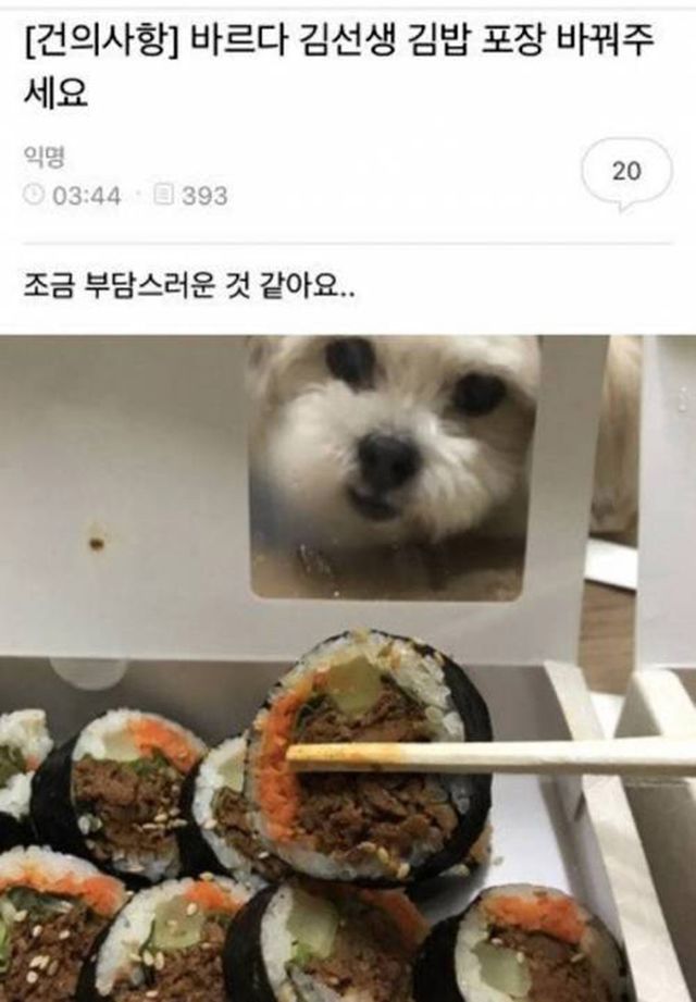 김밥 포장 바꿔주세요 | 인스티즈