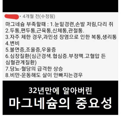 마그네슘의 중요성 | 인스티즈