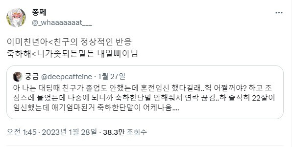 혼전임신 친구 걱정했다가 연 끊긴 사람 | 인스티즈