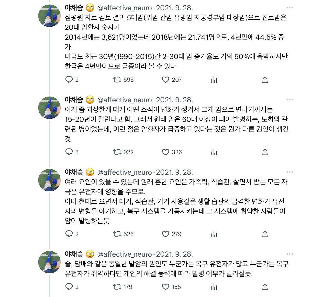 젊은 암환자가 너무 급격히 증가하는 한국 | 인스티즈