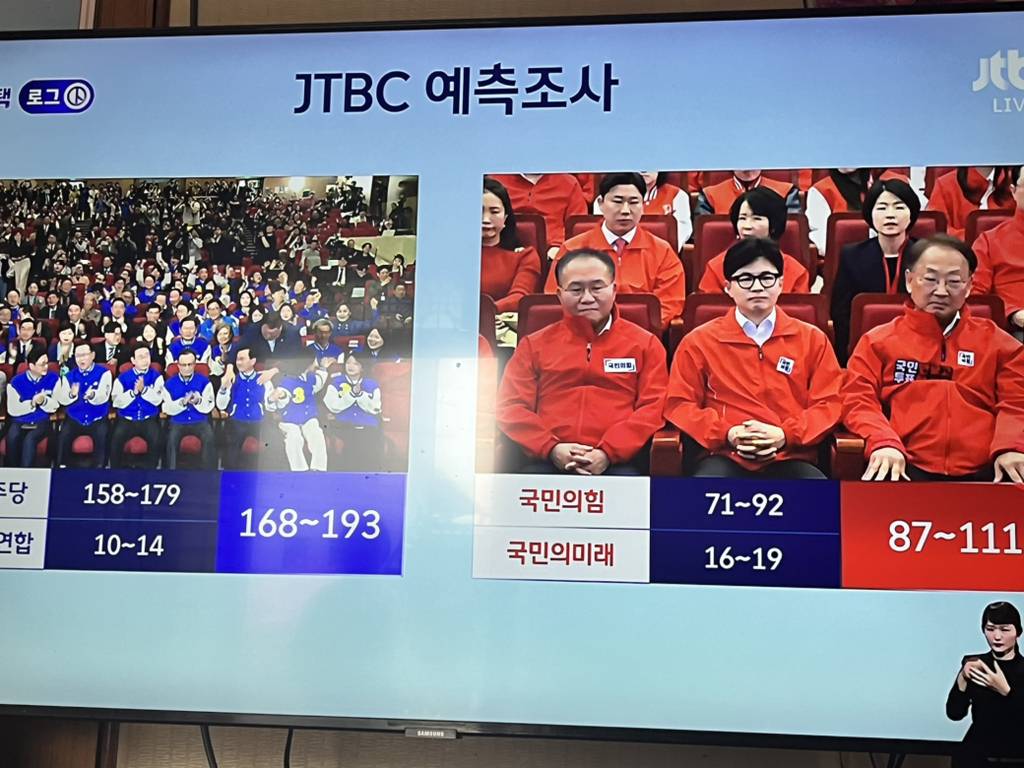 JTBC 예측 민주당 최대 193석‼️‼️‼️‼️‼️ | 인스티즈