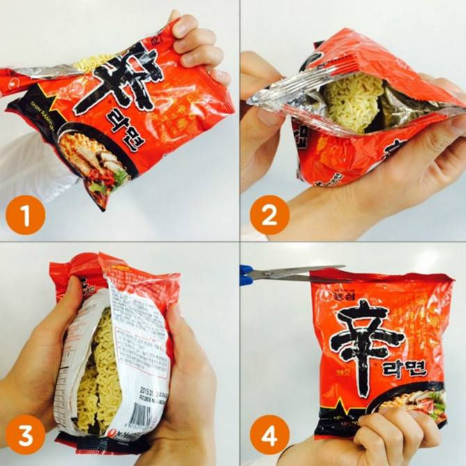 여러분은 라면봉지를 어떻게 개봉하시나요? | 인스티즈