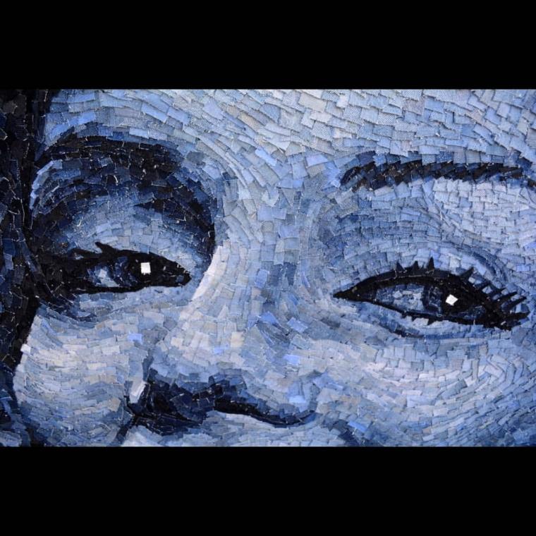한유라 유튜브에 달린 정형돈 댓글버려진 청바지로 만든 사실적인 초상화 | 인스티즈