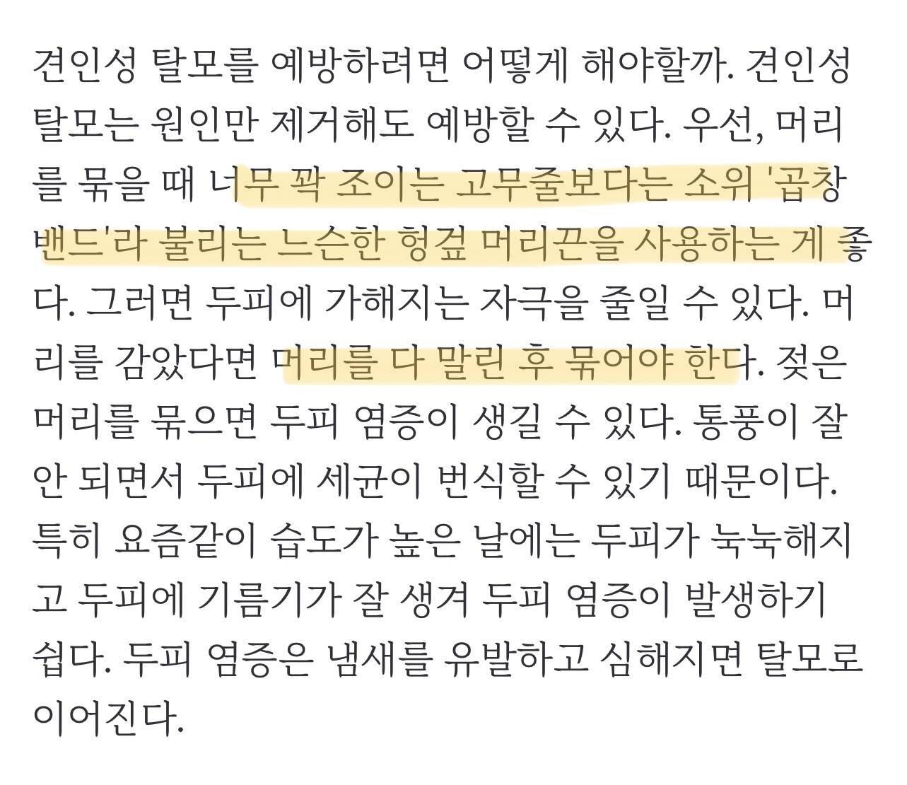 덥다고 '이 머리' 자주 하면… 탈모 위험 높아져 | 인스티즈