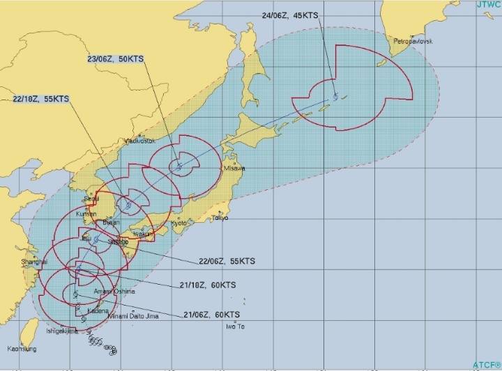 제 17호 태풍 타파 예상 진로...한국, 미국 - 부산 앞바다➡️독도/일본 - 부산 먼바다➡️독도 + 최대풍속 초속 37m/s, 순간최대풍속 50m/s (9.21 19:00) | 인스티즈