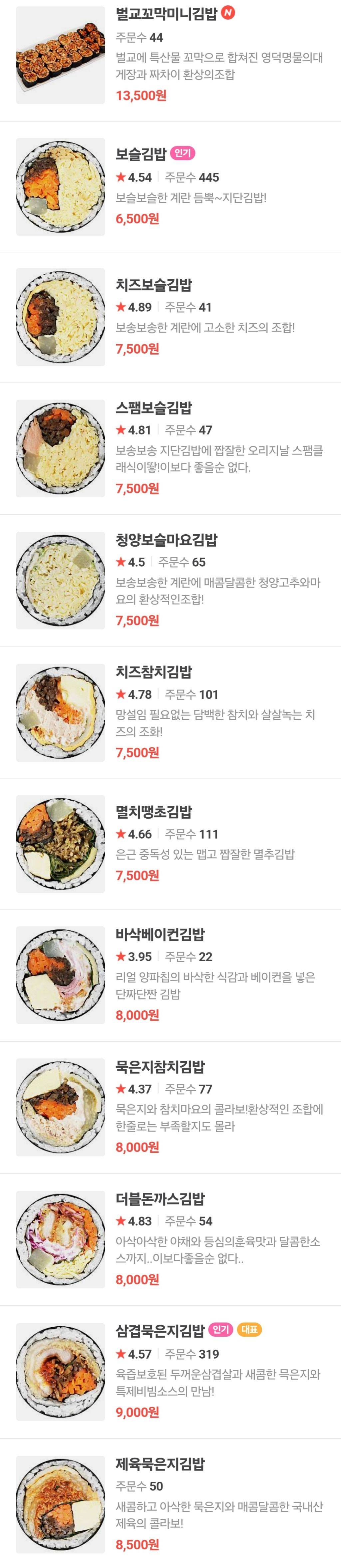 살짝 호불호 갈리는 김밥집가격 | 인스티즈