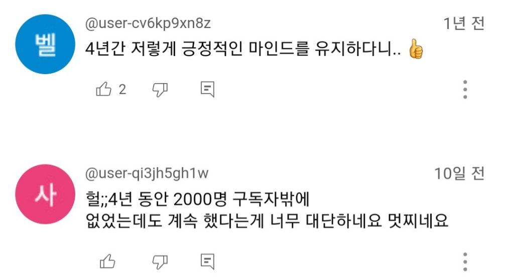 4년이나 유튜브 했는데 구독자 꼴랑 2천명이였지만 좋아하던 유투버... | 인스티즈
