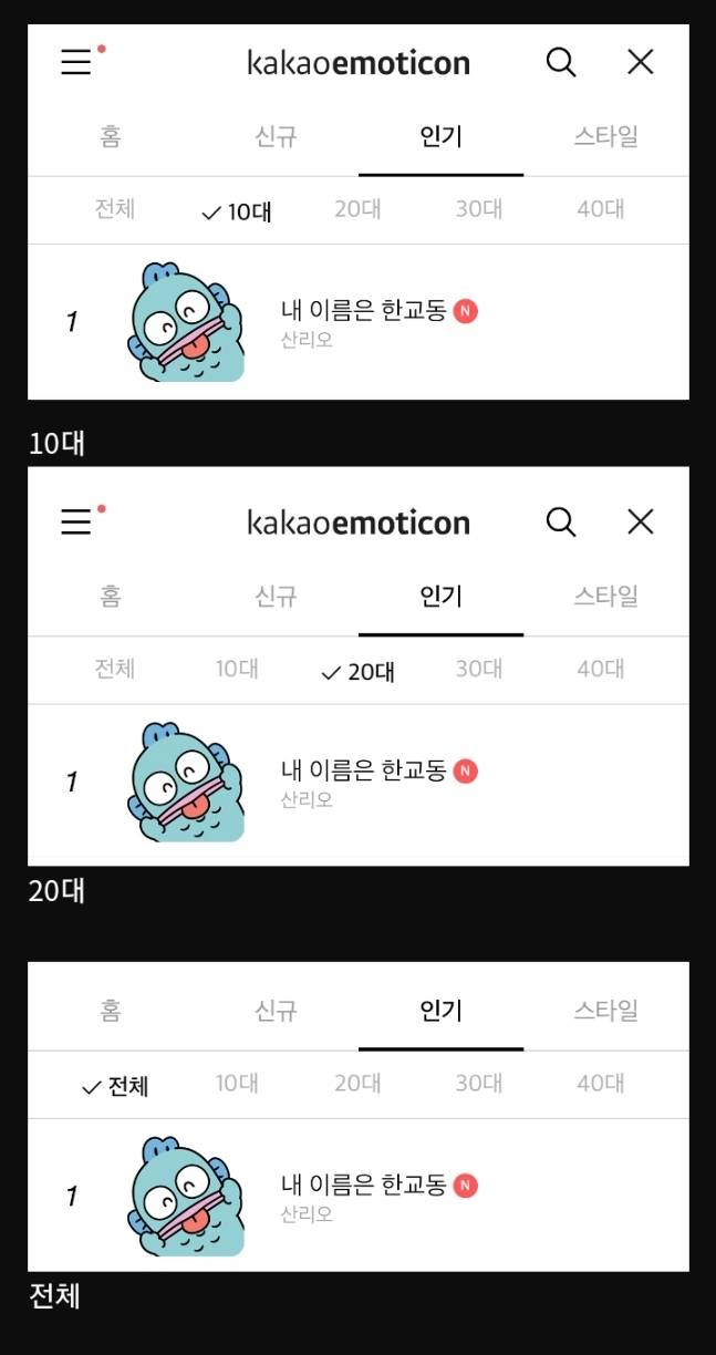 현재 카카오톡 이모티콘 1위 | 인스티즈