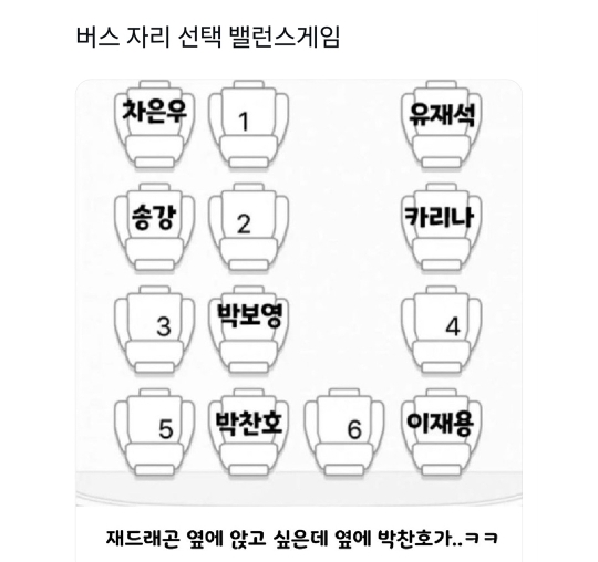 버스 자리 선택 밸런스게임 앉을곳을 골라보자 | 인스티즈