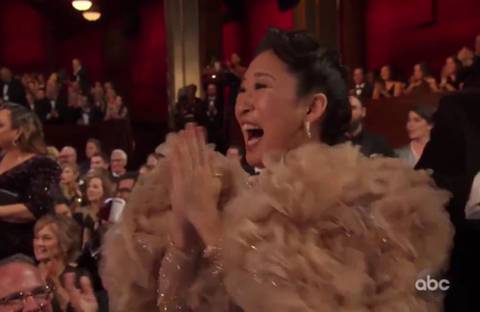 기생충 각본상 받았을 때 산드라오 리액션 | 인스티즈