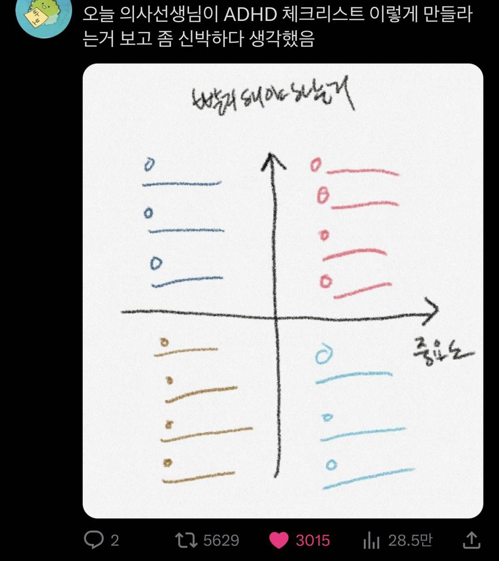 ADHD에게 좋은 체크리스트 | 인스티즈