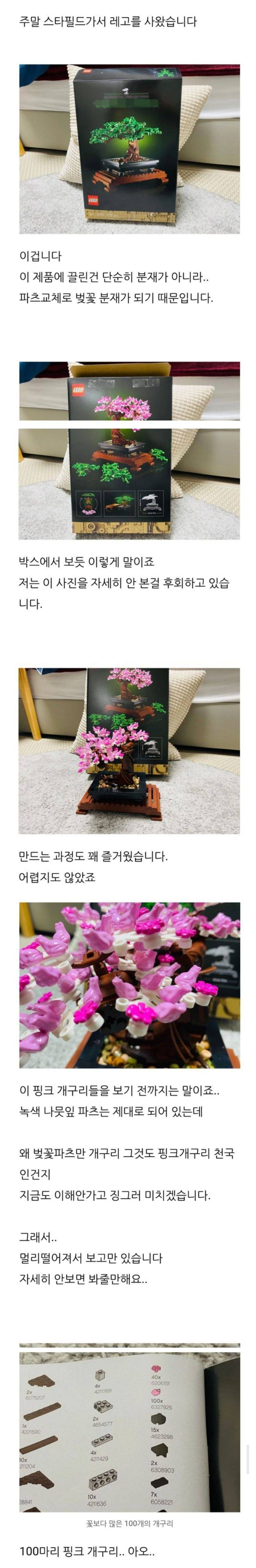 광기의 벚꽃 분재 레고 | 인스티즈