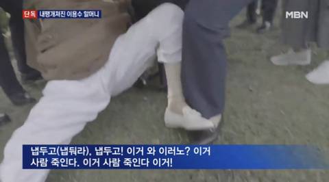 펠로시 만나려고 기다리던 이용수 할머니를 휠체어에서 끌어내는 국회 경호원들 | 인스티즈