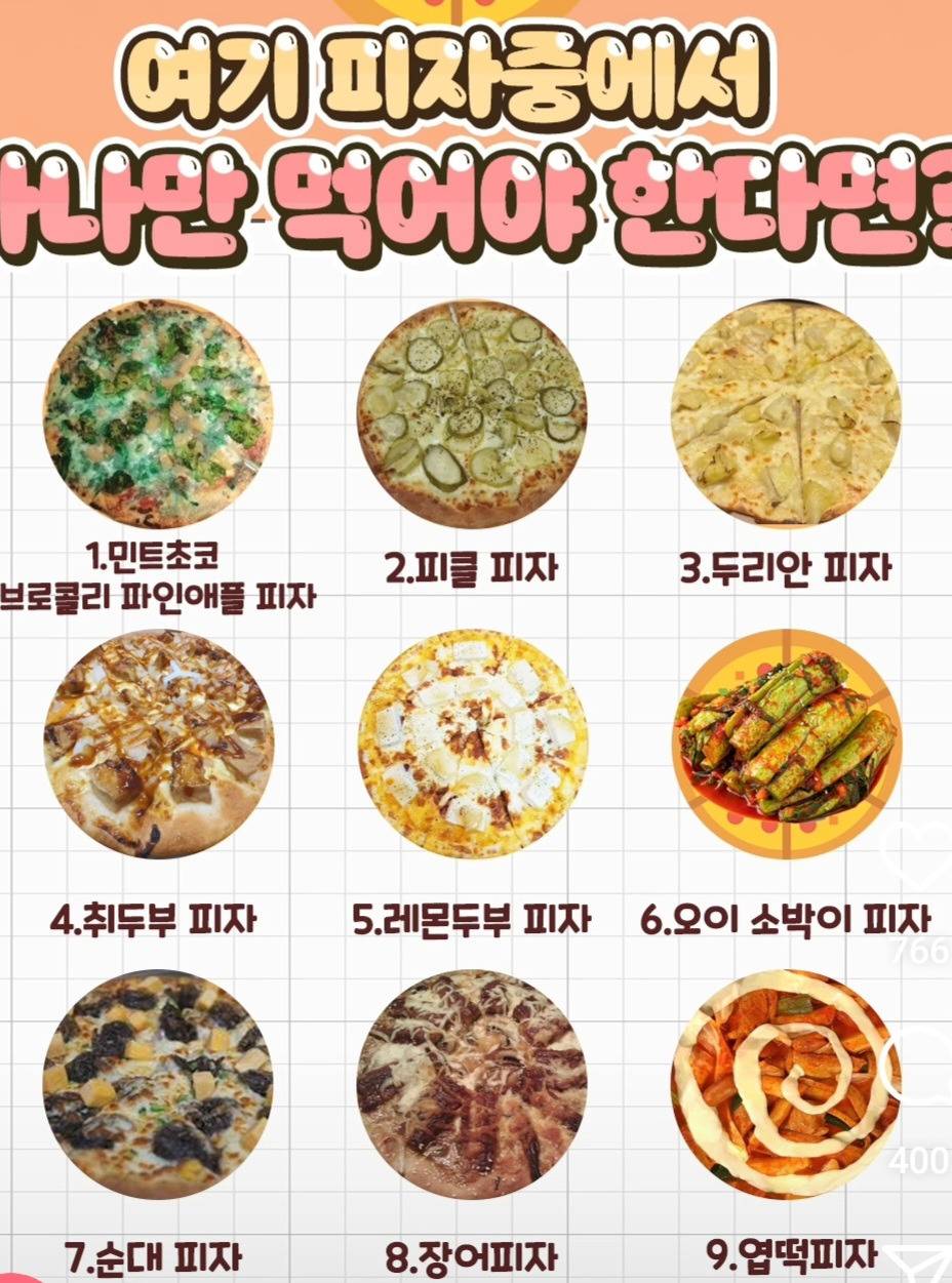 여기 피자중에서 하나만 먹어야 다면????? | 인스티즈