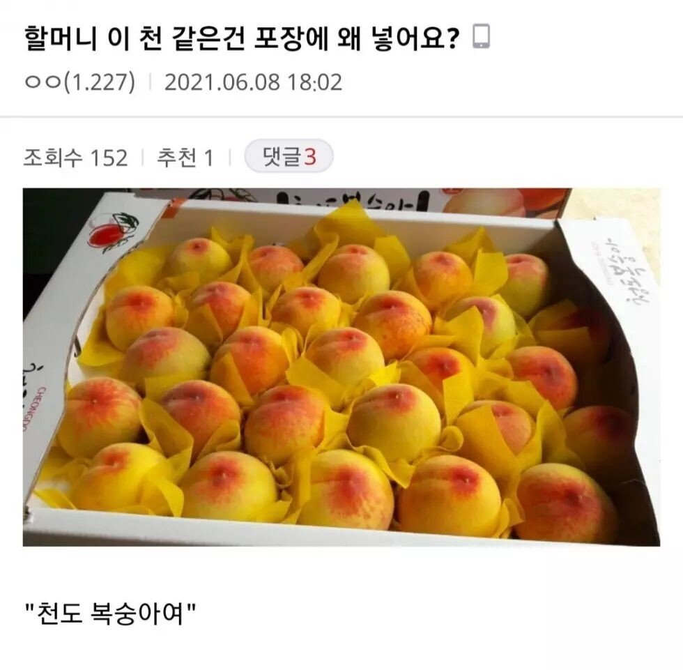 할머니 이 천 같은건 포장에 왜 넣어요? | 인스티즈