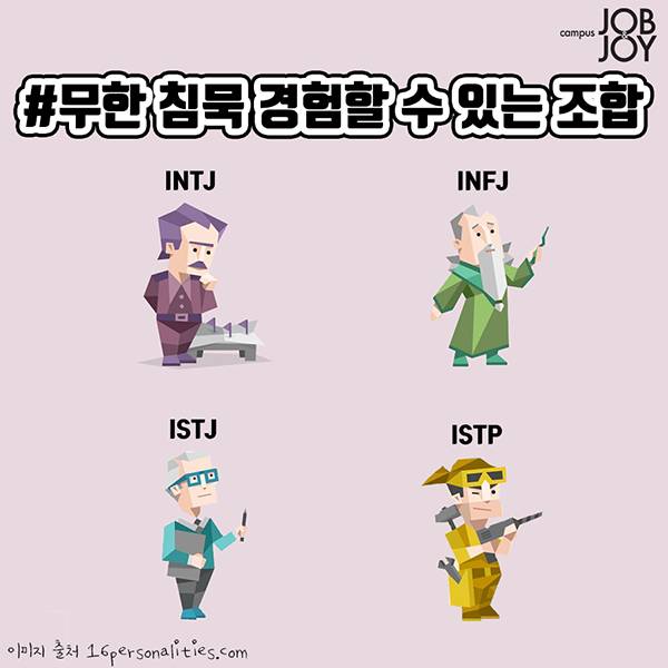 MBTI 무한 침묵 경험할 수 있는 조합 나름대로 분석해 봄 (주관 주의) (INTJ / INFJ / ISTJ / ISTP) | 인스티즈