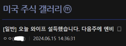 와이프 설득해서 엔비디아 몰빵했다는 미국 주식 갤러리 유저 | 인스티즈