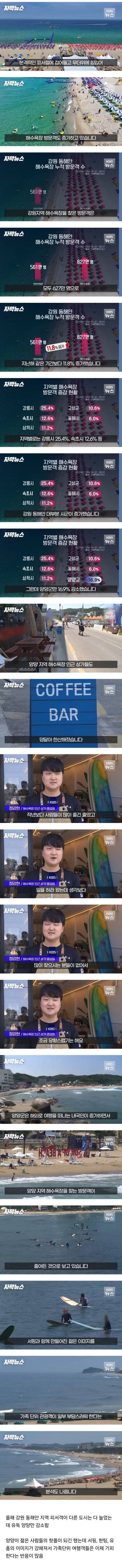 한산해서 당황스럽다는 강원도 양양 | 인스티즈