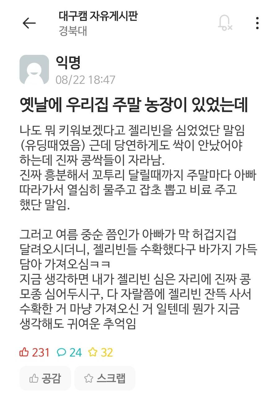 주말농장에서 아빠가 지켜준 어린이 동심 | 인스티즈