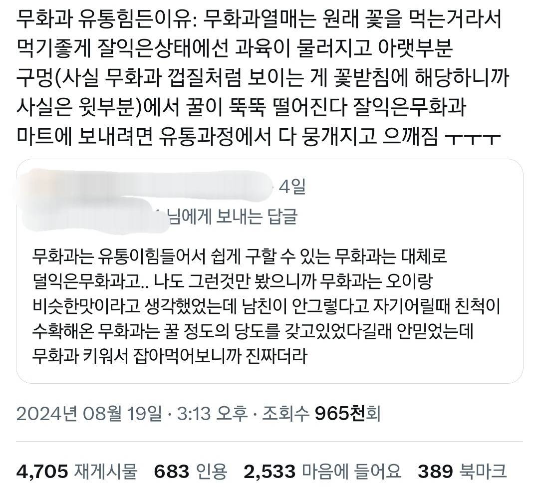 진짜 짱맛인 무화과를 먹으려면 전남으로 사람이 내려가야함.twt | 인스티즈