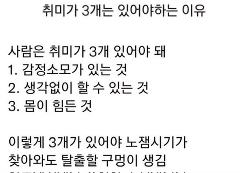 짤대로 취미 3가지 적고 가는 달글 | 인스티즈