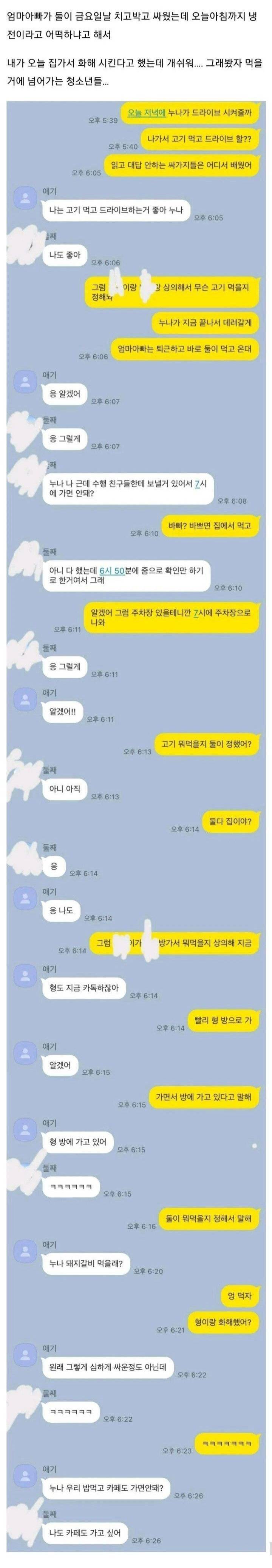 동생들 화해시키는 거 완전 쉬워 | 인스티즈