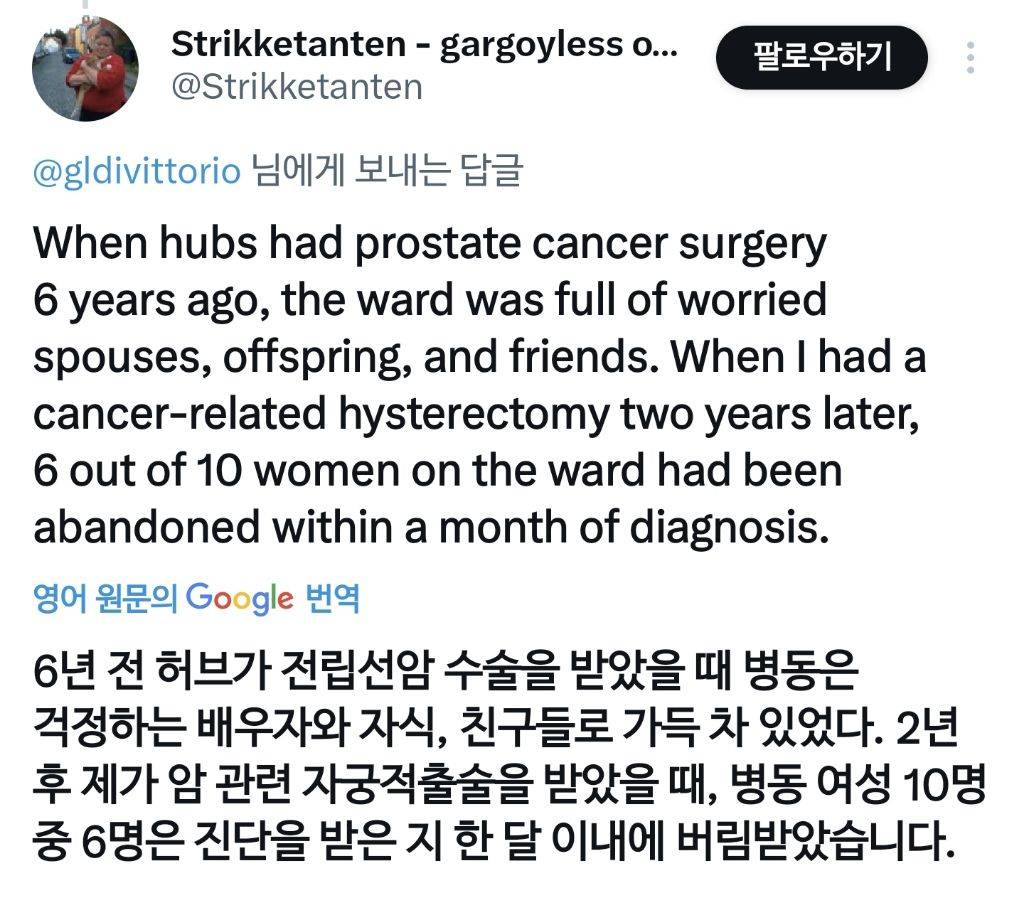 며칠전 해외 트위터 유저들의 '아내가 아플 경우 떠나는 남편들' 관련 트윗 | 인스티즈
