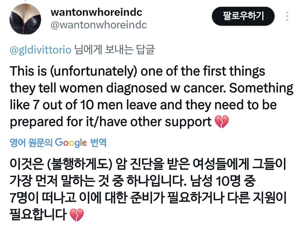 며칠전 해외 트위터 유저들의 '아내가 아플 경우 떠나는 남편들' 관련 트윗 | 인스티즈