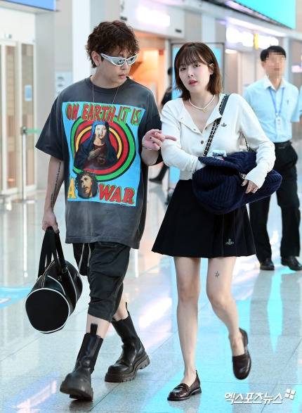 오늘자 용준형 현아 출국 사진 | 인스티즈
