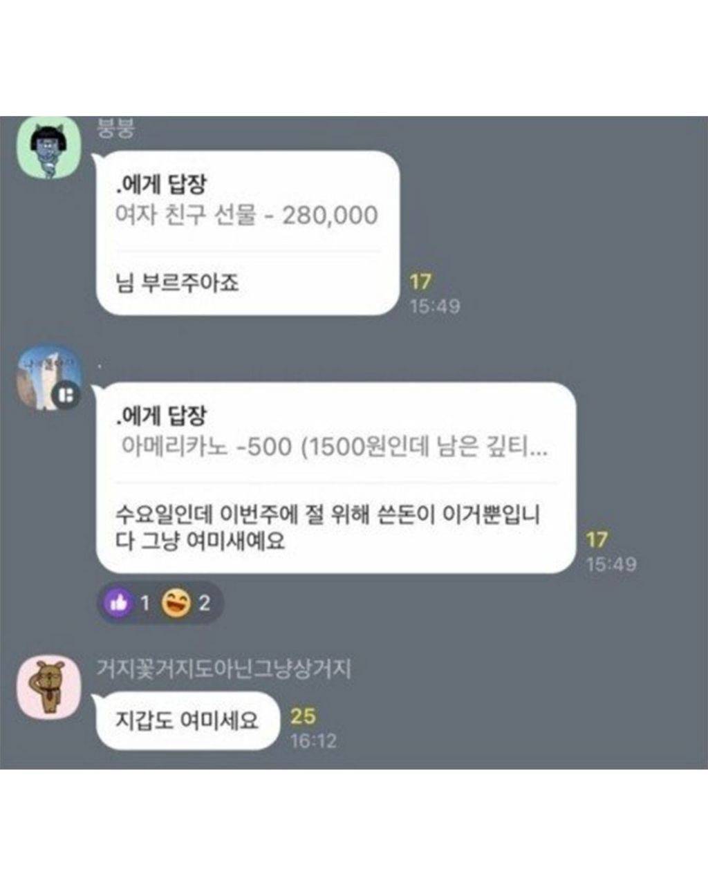 자칭 거지들의 단톡방 | 인스티즈