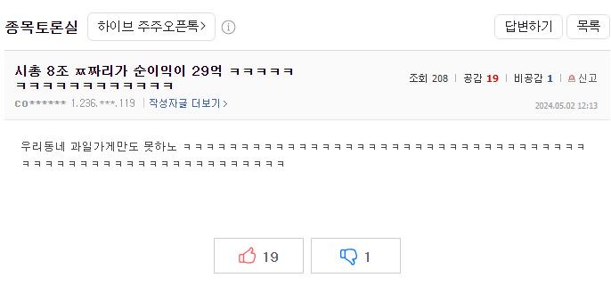 하이브 망할거같다 vs 그래도 절대 안망한다 | 인스티즈