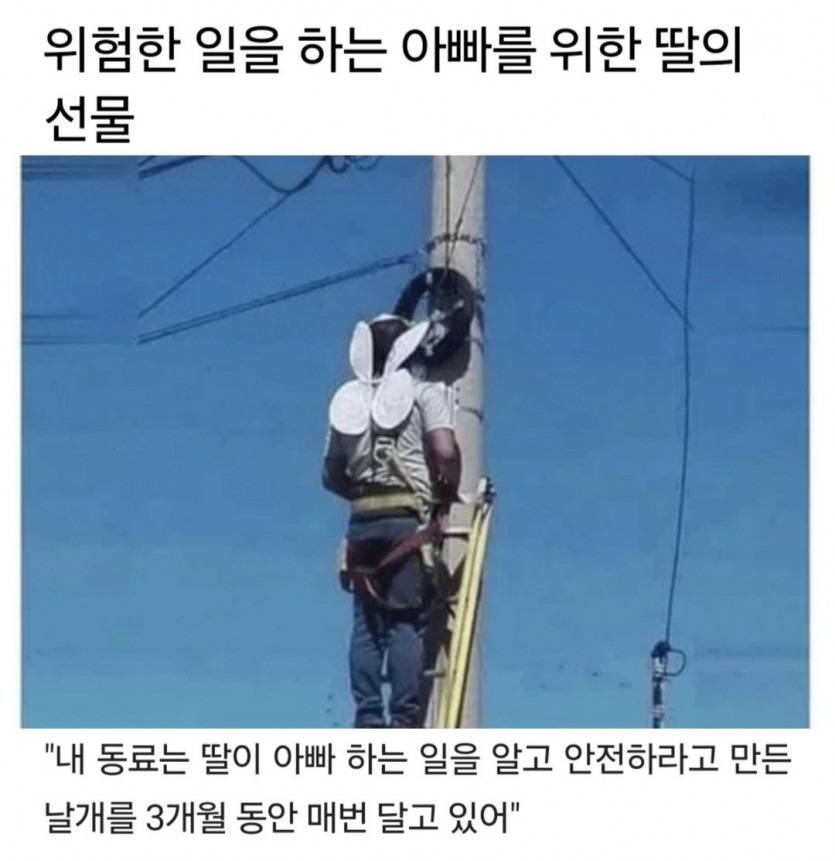 위험한 일을 하는 아빠를 위한 딸의 선물 | 인스티즈