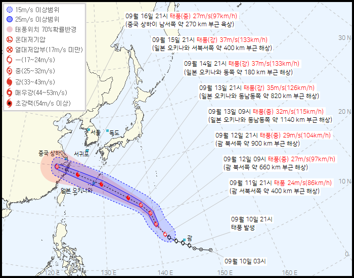 13호 태풍 버빙카 예상 경로 | 인스티즈