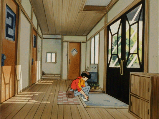 일본 80년대 버블시기 러브코메디 애니메이션 셀화 감성.gif