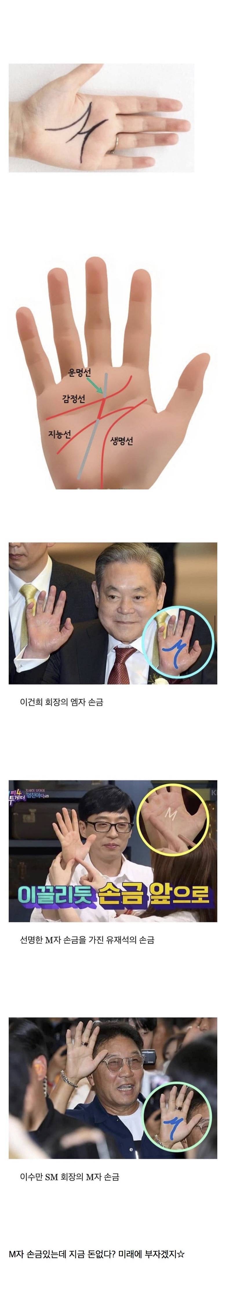 돈 마를 날이 없다는 M자 손금 | 인스티즈