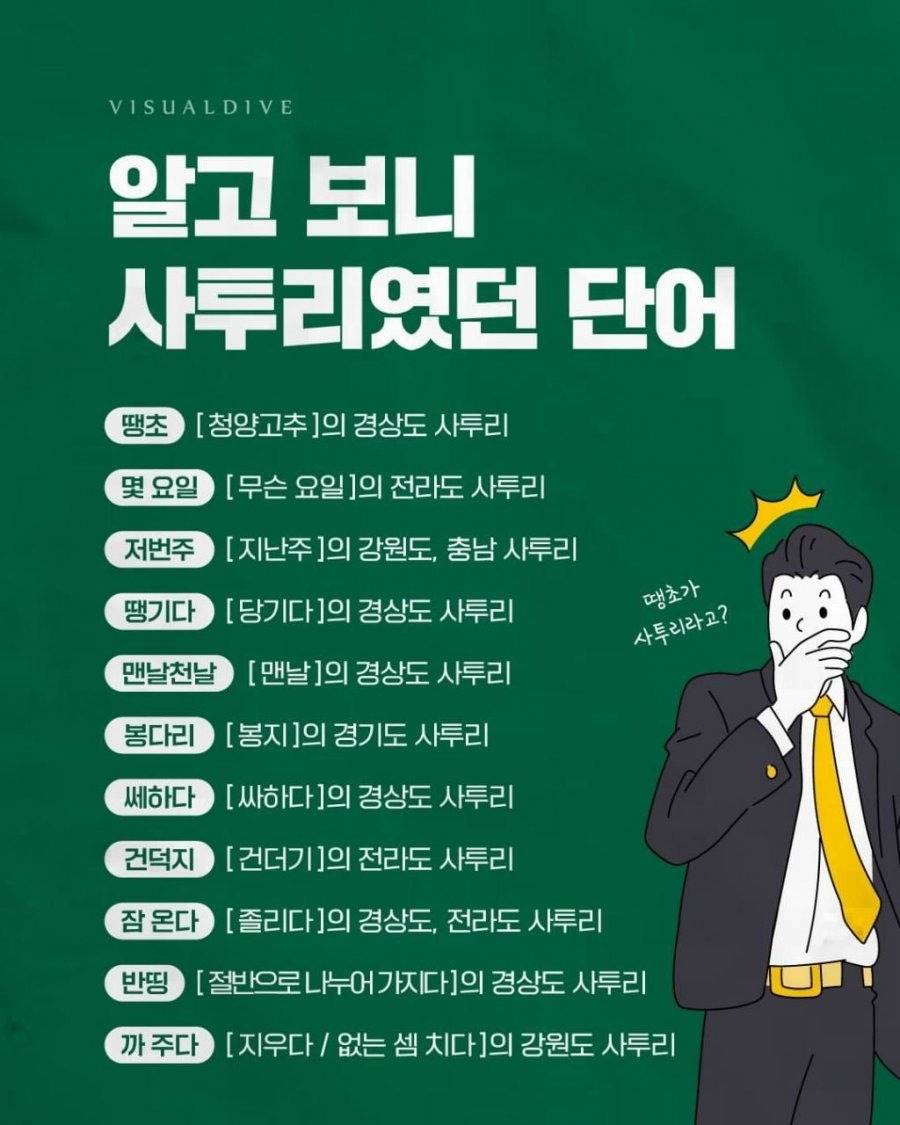 알고 보니 사투리였던 단어 | 인스티즈