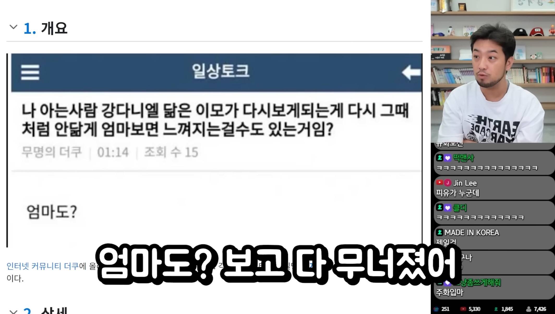 비문계의 레전드 강다니엘 닮은 이모 글에서 통곡의 벽인 부분 | 인스티즈